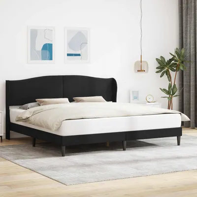 Produktbild von Möbel Bettrahmen mit Kopfteil Schwarz 180 x 200 cm KunstlederKlassische Betten - Klassische Betten c6917