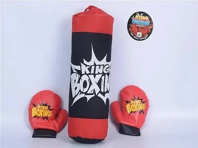 Produktbild von Boxset für Kinder ab 3 Jahren mit Boxsack und Handschuhen, 181 x 487 mm