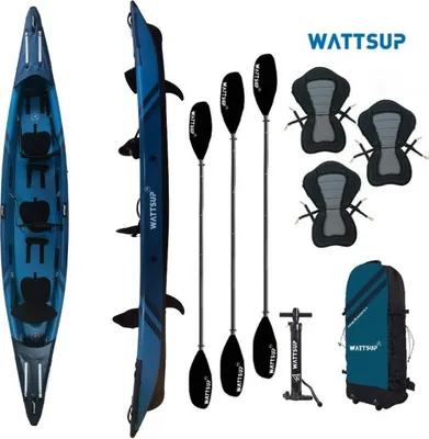 Immagine prodotto di WattSUP TORPEDO 3 persone kayak SET gonfiabile dropstitch canoa barca kayak pagaia