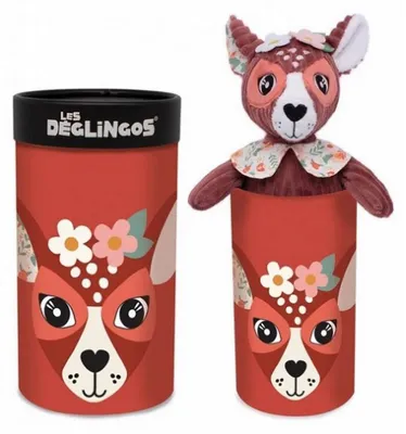 Obrázok produktu pre Les Deglingos – veľká plyšová hračka „Jeleň“ v krabici