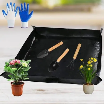 Zdjęcie produktu dla Wodoodporna mata roślinna 100 x 100 cm, czarna