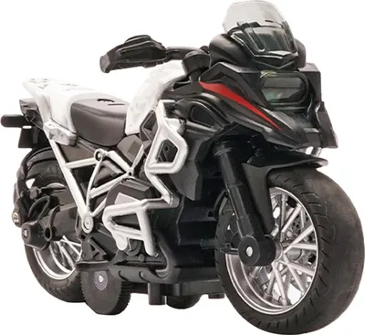 Produktbild von Motorrad-Modellspielzeug im Maßstab 1:14 mit leichter Musik, realistische Legierung, Kunststoff, zum Zurückziehen, für Kinder, Jungen, Weiß