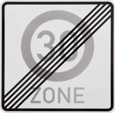 Produktbild von Original Verkehrszeichen Nr. 274.2 Ende ZONE 30 zum 40. Geburtstag Geburtstagsschild Straßenschild Schilder Verkehrsschild Straßenschilder Straßenzeichen