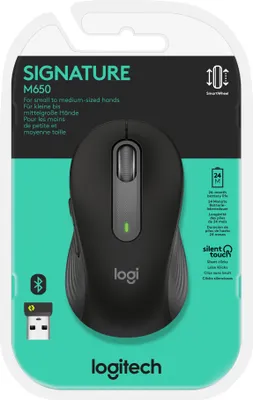 Immagine prodotto di Mouse per destrorsi Logitech Signature M650 Mouse senza fili - Bluetooth 5 pulsanti 4000 dpi