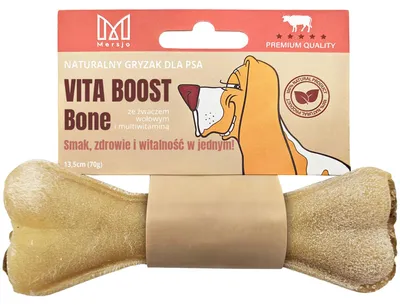 Obrázok produktu pre MERSJO žuvacia kosť pre psov s bachorom a multivitamínom 13,5cm - vitalita