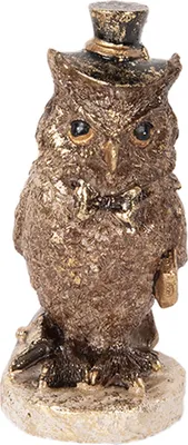Produktbild von Clayre & Eef Dekorationsfigur Eule 14 cm Braun Kunststoff
