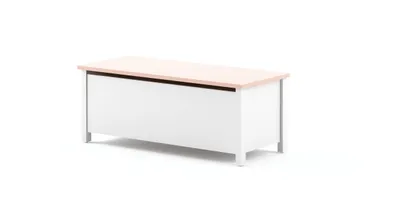 Produktbild von MINIO go for it, MIA Aufbewahrungsbox – Stauraumtruhe mit Klappe, Weiß/Rosa