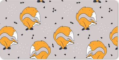Produktbild von MuchoWow® Schreibtischunterlage Mädchen - Fuchs - Tiere - Muster - Mädchen - Kinder - Kinder 80x40 cm - XXL Mauspad - Gaming Mauspad