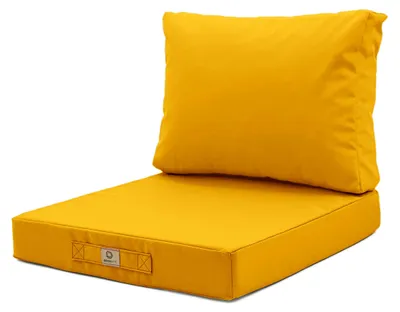 Image de Coussins pour salon de jardin déhoussable 50x60cm Jaune