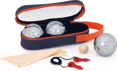 Image de Boules de Pétanque K-RO, 720 g, 73 mm, Acier Chrome, Avec Cochonnet, Serviette Microfibre et Fil Mesureur