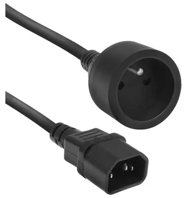 Zdjęcie produktu dla ACT AK5385, 0,2 m, IEC C14, Wtyczka zasilająca typu E, 250 V, 10 A