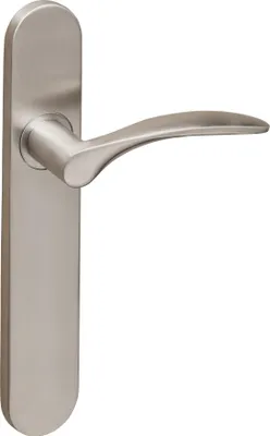 Immagine prodotto di Maniglie per porte Lavuzo Lodini in acciaio inox con piastra arrotondata - per set