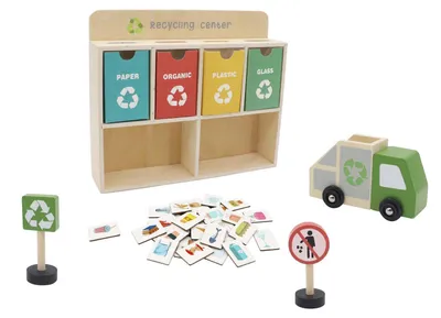 Produktbild von Spielset für ein Recyclingzentrum aus Holz