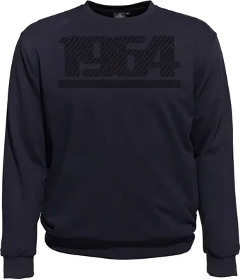 Produktbild von Übergrößen Sweatshirt AHORN SPORTSWEAR Graphic Number schwarz Navy 10XL