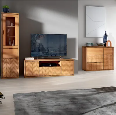 Produktbild von Wohnzimmermöbel Set 3-teilig modern in Eiche FABRIANO-161