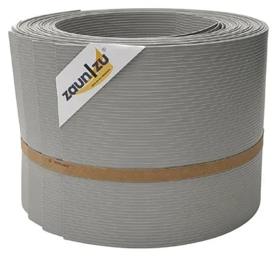 Produktbild von Sichtschutzstreifen PP zaun|zu RILLE 10x Einzelstreifen 2,55m für Doppelstabzaun Steingrau, 10 x 2,55m