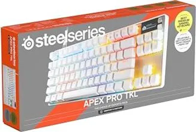 Obrázek produktu pro Steelseries APEX PRO TKL GEN 3, Tenkeyless (80–87 %), Kabel, USB, Magnetic-mechanical key switch, RGB LED, Bílá