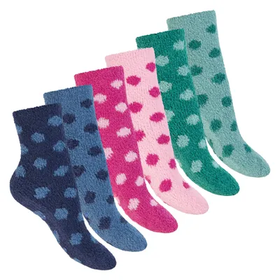 Produktbild von Footstar Damen & Herren Plüsch Stoppersocken mit ABS (6 Paar) - Mix 39-42