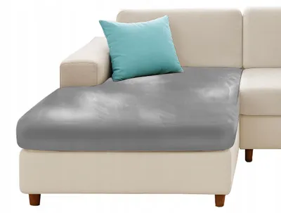 Produktbild von Sofa Sitzkissenbezug - Grau - 165-200cm - Stretch Husse - Polsterbezug für Sofa Sitzfläche