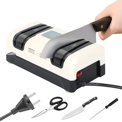 Elektrischer Messerschärfer 5-in-1, 5000 U/min, mit Spankollektor