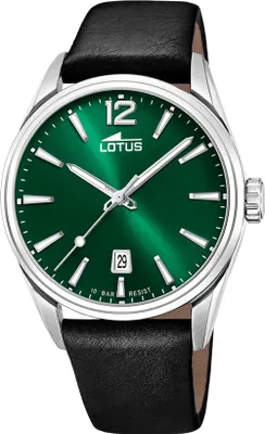 Image de Montre Lotus pour hommes Classic luxe élégant en cuir noir UL18693/4