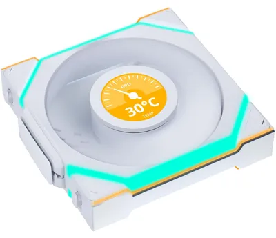Produktbild von Lian Li UNI FAN SL Wireless LCD 120, Ventilator, 12 cm, Weiß