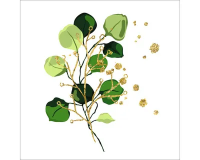 Produktbild von Glasbild Eucalyptus Gold 30x30 cm
