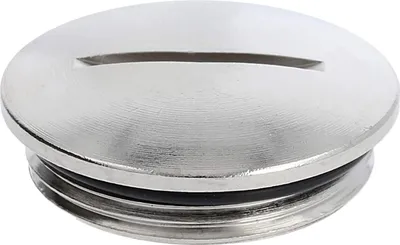 Produktbild von WISKA Blindstopfen PG21x1,588 rund mit Schlitz inkl. O-Ring Messing (CuZn) vernickelt Gewindelänge 7,0mm - 1 Stück