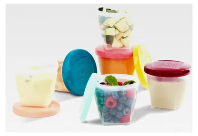 Produktbild von Aufbewahrungsbehälter für Babynahrung, hermetischer Drehverschluss, 6-teilig, 250 ml