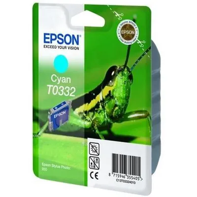 Obrázek produktu pro Epson T0332 Cyan Ink Cartridge - Retail Pack (untagged)