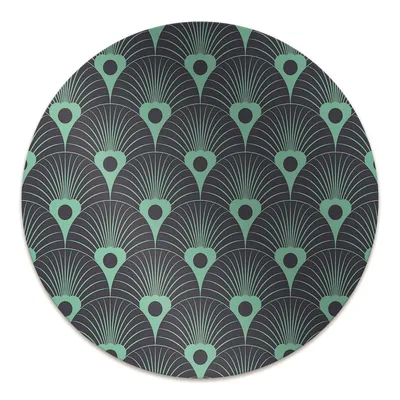 Produktbild von Rundmatte - Stuhlunterlage Bürostuhlunterlage - Rund Ø 100 cm - Bodenmatte - Fußmatte - Neondesign