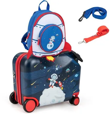 Produktbild von Costway Kinderkoffer Hartschale 40 l Astronauten