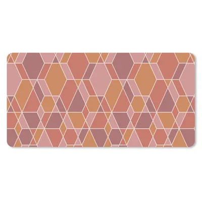 Produktbild von MuchoWow® Schreibtischunterlage Geometrie - Mosaik - Muster 80x40 cm - XXL Mauspad - Gaming Mauspad