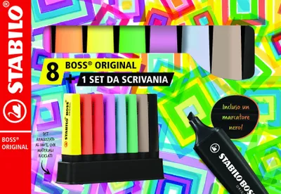 Zdjęcie produktu dla STABILO Boss Oryginal Zestaw zakreślaczy 8 sztuk (IT7008-1)
