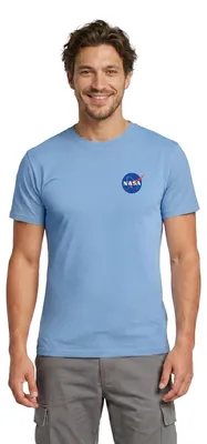 Produktbild von Spreadshirt NASA Klassisches Logo Als Brustlogo Männer T-Shirt, S, Carolina Blue