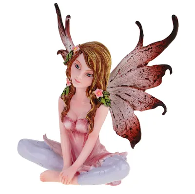 Produktbild von Fee Rosana im Schneidersitz 11 cm Fairy Feen Elfe Figur Skulptur bunt