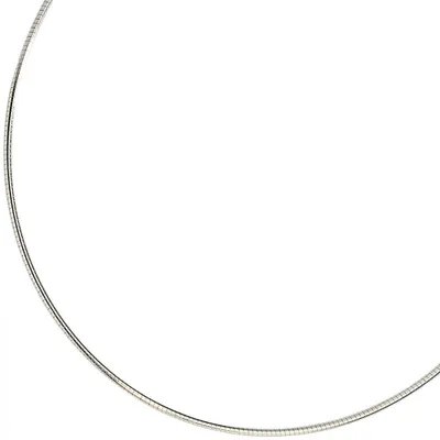 Produktbild von 1,5mm Halsreif Omegakette Collier 925 Silber rhodiniert rund 50cm