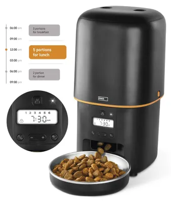 Dávkovač krmiva Pet Care, 4 l, černý