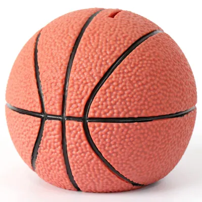 Sparbüchse Basketball für Kinder, Emaille, 15x15x14 cm