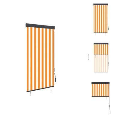 Obrázek produktu pro vidaXL Venkovní roleta 80 x 250 cm bílo-oranžová - Žaluzie a rolety