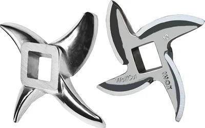 Produktbild von WolfCut 1 Stück INOX Sichelmesser Gr. 10 & 12 - für Fleischwolf Reber Typ N.12EL9501 N, Alexanderwerk, Bartscher FW80,12SQO