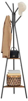 Immagine prodotto di Omgoods - Appendiabiti con gambe e 2 ripiani, design industriale