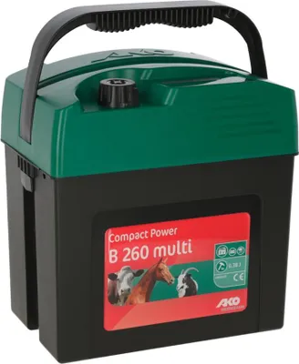 Immagine prodotto di AKO Compact Power B260 multi Weidezaungerät, 9V Farbe Grün, ideal für Pferde