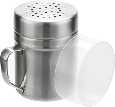 Produktbild von Edelstahl-Mehlsieb mit Deckel, feinmaschiges Pulversieb, Kochgewürzsieb, Kochbagger-Shaker
