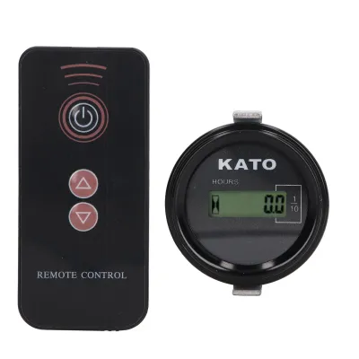 Imagen del producto de Contador de horas para excavadoras con control remoto, pantalla digital LCD, rango de voltaje de 12 a 36 V, rango de medición de 0 a 99999,9 horas, compatible con excavadoras Kato