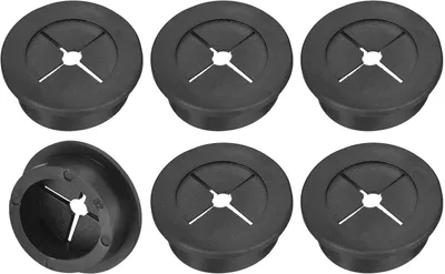 Produktbild von Kabeldurchführung 32mm - Gummi - 6 Stück - Flexible Kabelabdeckung - Kabelorganizer - Langlebiges Material - Kabeldurchlass