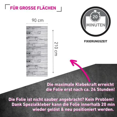 Produktbild von Klebefolie Schieferoptik - 90x210cm