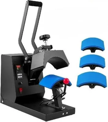Image de Presse à transfert professionnelle - Presse à casquettes - 4 en 1 - Noir