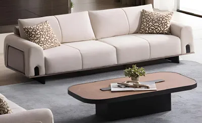 Zdjęcie produktu dla Elegancka 3-osobowa sofa z miękkim wypełnieniem w nowoczesnym stylu