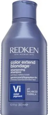 A purple shampoo bottle with product details on the label.
